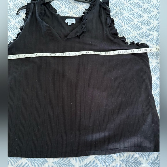 True craft black sleeves ruffle sleeve tank top size 4x - Picture 4 of 7